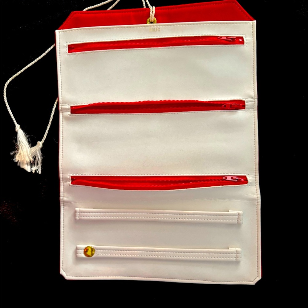 Rolf’s Red Velvet Feel Jewelry Travel OrganizerPouch Trifold